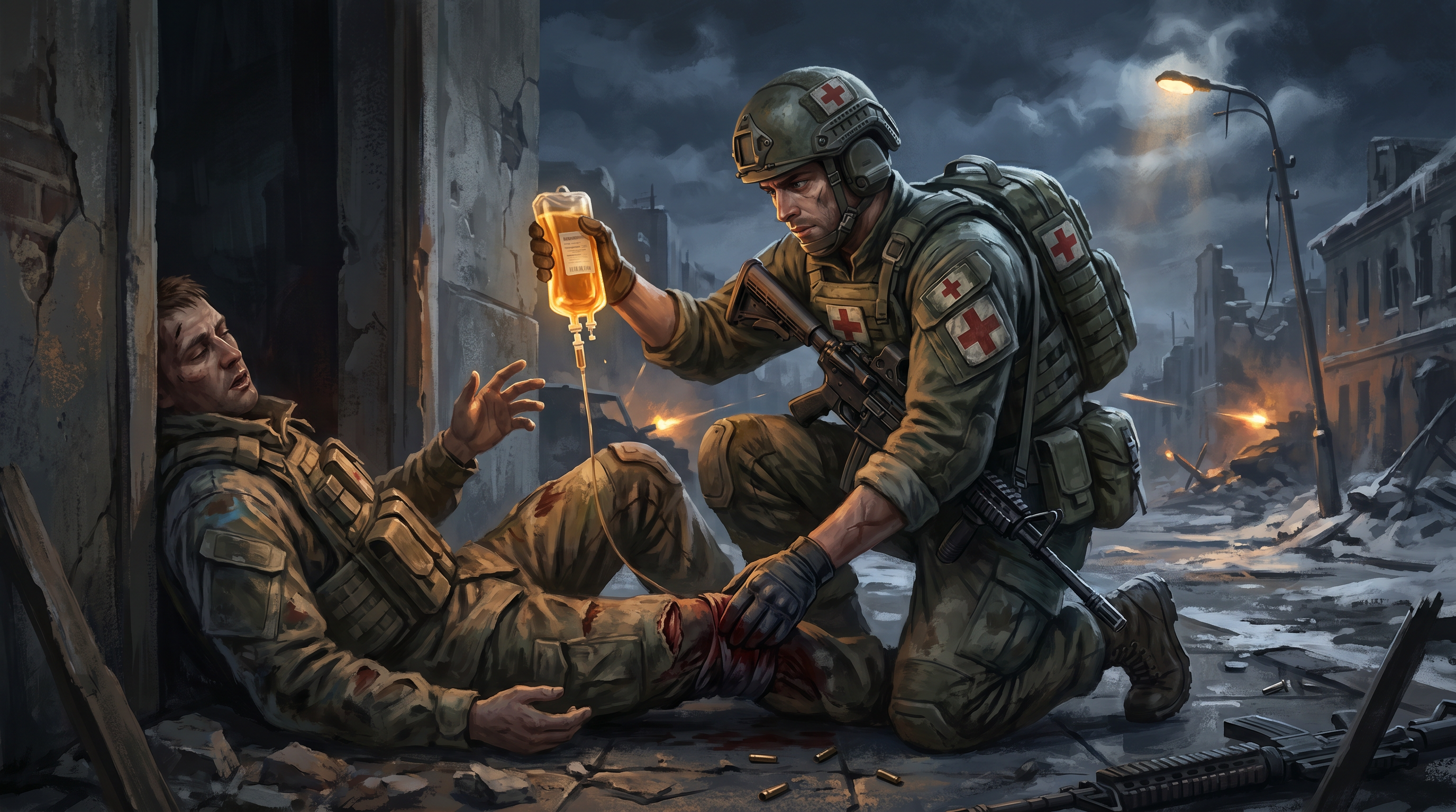 Medic action shot